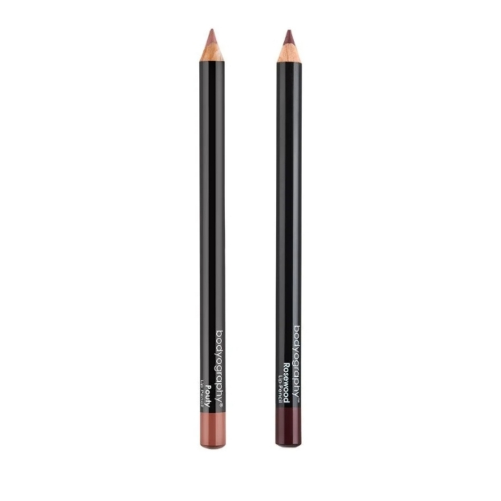 Bodyography Lip Pencil 2 Pack Set Rosewood & Pouty
